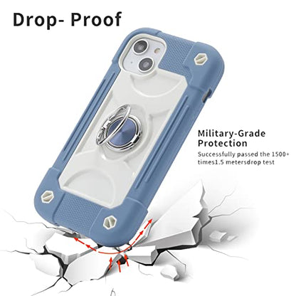 MARKILL Compatible with iPhone 14 Plus Case 6.7 Inch with 360 Degree Rotate Ring Stand, Military Grade Drop Protection Full Body Rugged Heavy Duty Protective Cover for iPhone 14 Plus Blue - color: Blue, size: iPhone 14 Plus 6.7"