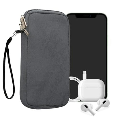 kwmobile Universal Phone Pouch Size XXL - 7" - Neoprene Smartphone Pouch with Zip - Water-Repellent Mobile Phone Case - Sleeve in Blue Grey - color: blue grey, size: XXL - 7"