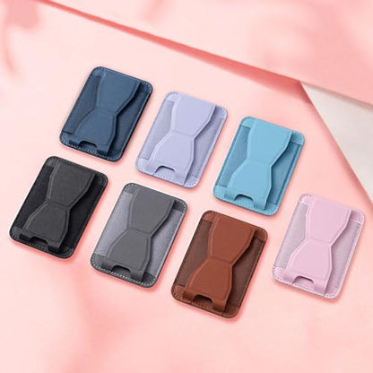 for MagSafe Wallet with Stand Grip, 5 Card Holder for iPhone Pink - color: Pink