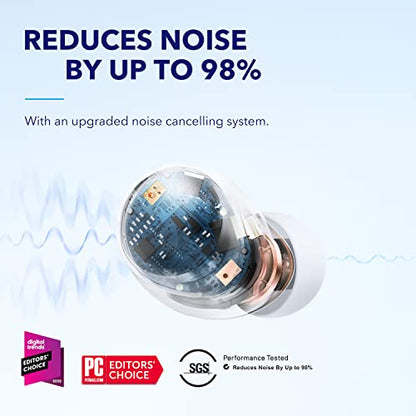 Soundcore by Anker Space A40 Adaptive Active Noise Cancelling Earbuds - color: White
