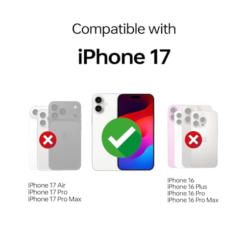 Magnetic for iPhone 17 Case Clear with [Camera Control Cover] [Compatible with MagSafe] Slim & Non-Slip Frosted Hard PC Back & Transparent Soft TPU Bumper Matte Phone Cover for iPhone 17 6.3" - size: iPhone 17