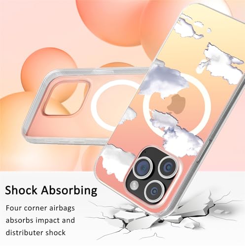 I-MGAE-IN-AR Compact Case for iPhone 12 Pro Max Iridescent Cloud Design,[Compatible with Magsafe] Cute Soft Slim Shockproof Protective Phone Cases Women Girls Aesthetic Glitter - color: [Strong Magnet] Iridescent cloud, size: iPhone 12 Pro Max