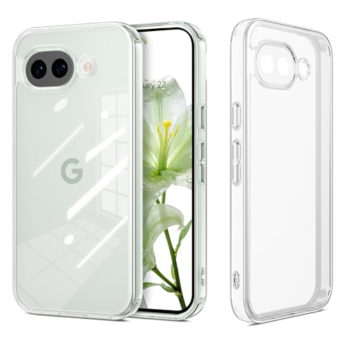 YINLAI Compatible with Google Pixel 10a Case, Crystal Transparent Anti-Yellowing Upgraded Full Camera Protection Supports Wireless Charging Slim Shockproof Protective Phone Cover 6.3-Inch (Clear) - color: Clear, size: Google Pixel 10a 6.3"