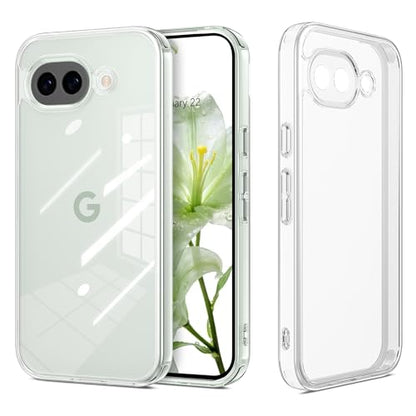 YINLAI Compatible with Google Pixel 10a Case, Crystal Transparent Anti-Yellowing Upgraded Full Camera Protection Supports Wireless Charging Slim Shockproof Protective Phone Cover 6.3-Inch (Clear) - color: Clear, size: Google Pixel 10a 6.3"