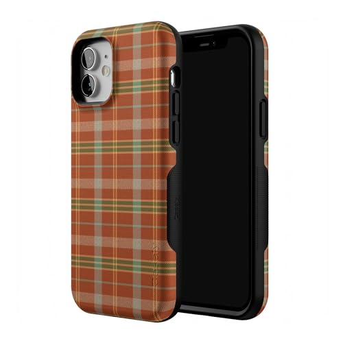Casely iPhone 12 Mini Case | Spiced Chai | Fall Plaid | Bold Protective Design | MagSafe Compatible Design - color: Spiced Chai | Fall Plaid, size: Iphone 12 Mini