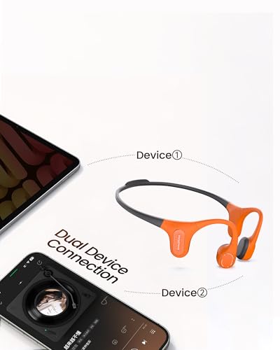 mojawa Aerra IP67 Bone Conduction Open Ear Bluetooth Sports Headphones - color: Pink and Purple