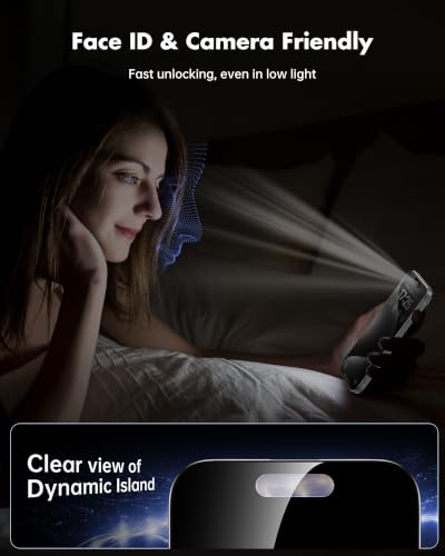 UNBREAKcable iPhone 15 Pro Privacy Screen Protector 2-Pack, Upgraded Dual-Tempered Glass + 2 Camera Lens Protectors, 25° Anti-Spy, Military-Grade 9H+, HD Clear, Anti-Fingerprint, 6.1 Inch - size: iPhone 15 Pro