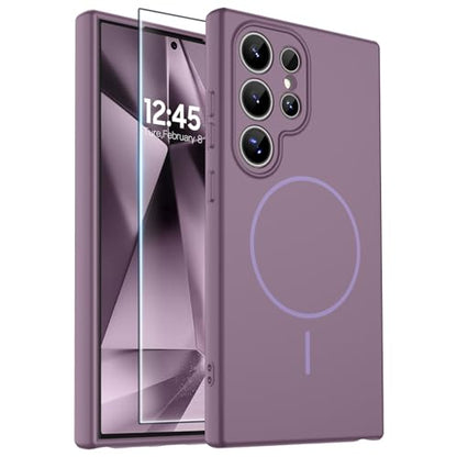 zapica Magnetic for Samsung Galaxy S24 Ultra Case, Purple - color: Purple, size: Samsung Galaxy S24 Ultra 6.8''