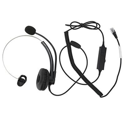 One Ear Wired Headset with Noise Cancelling for Crystal Clear HD Calls in Call Center Office (Crystal Connector) - size: Kristallverbinder