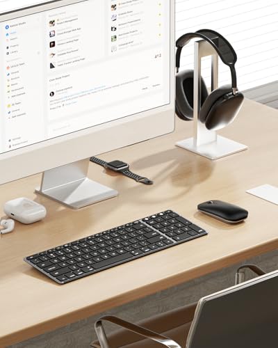 seenda SKM64-2 Bluetooth Keyboard and Mouse Combo for Mac, MacBook and iPad - color: Black & Gray