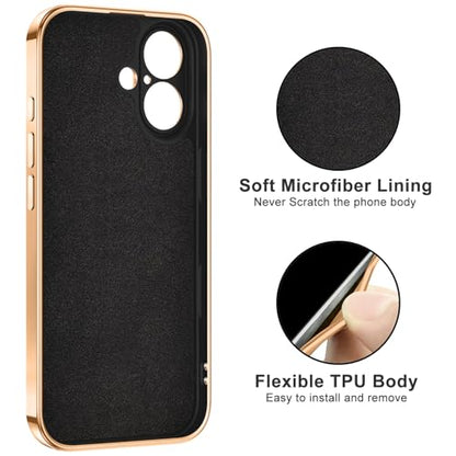 Dinick Black for iPhone 17 Case with Ring Holder Kickstand - color: Black, size: 6.3'' iPhone 17