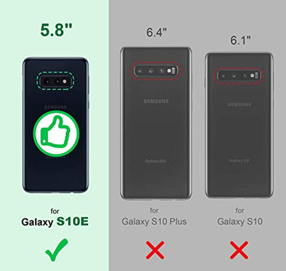 Shields Up for Samsung Galaxy S10E Case with Card Holder Stand, Clear - color: Clear, size: Galaxy S10E