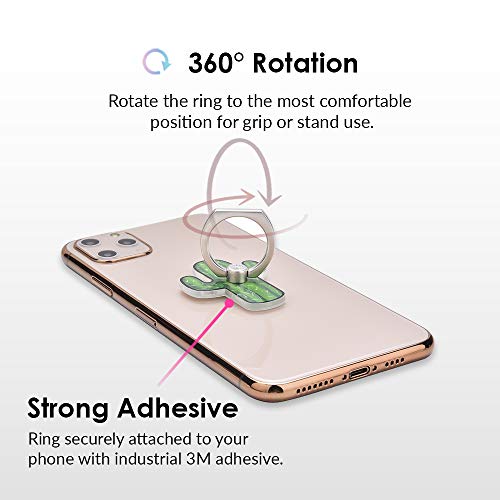 VELVET CAVIAR Cell Phone Ring Holder - Finger Ring & Stand - Improves Phone Grip Compatible with iPhone, Galaxy, Most Smartphones (Cactus) - color: Cactus