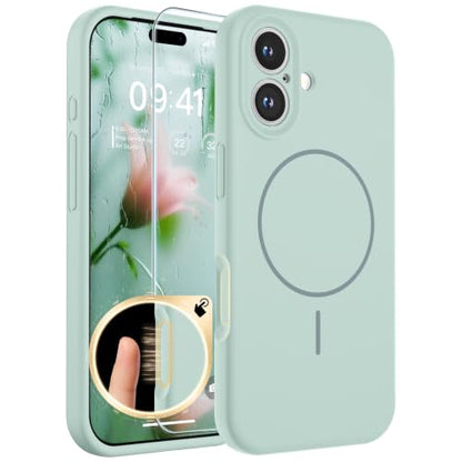 SUPFINE Silicone & Magnetic for iPhone 17 Case - color: Aquamarine, size: iPhone 17