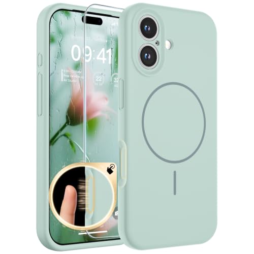 SUPFINE Silicone & Magnetic for iPhone 17 Case - color: Aquamarine, size: iPhone 17