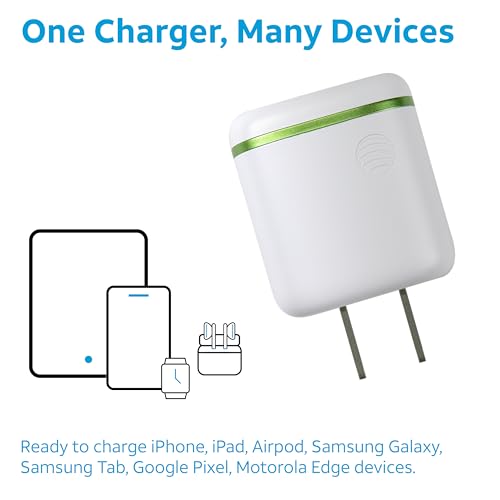 AT&T 30W USB C Wall Charger PD Fast Charging Foldable Travel Adapter White - color: 30W White