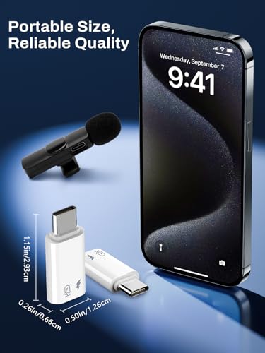 TiMOVO USB C to Lavalier Microphone Adapter, Not for Headphone and Data