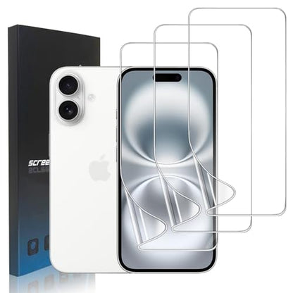 3 Pack for iPhone 16 Plus Screen Protector Flexible Soft - size: iPhone16 Plus