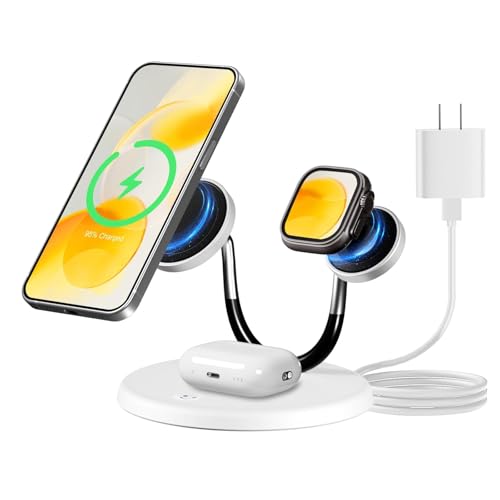 Magnetic Charging Station, 3 in 1 Wireless Charger Stand