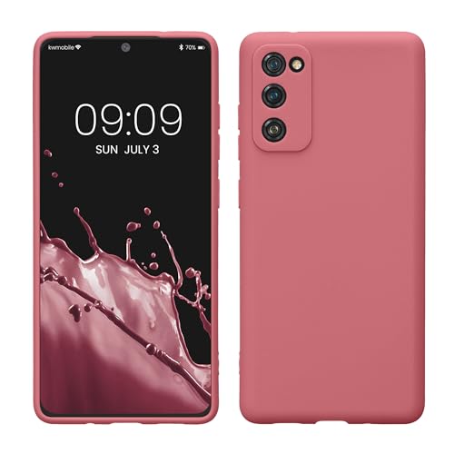 kwmobile Case Compatible with Samsung Galaxy S20 FE Case - Protective Slim TPU Phone Cover - Soft Matte Finish - Dark Rose - color: Dark Rose, size: Galaxy S20 FE