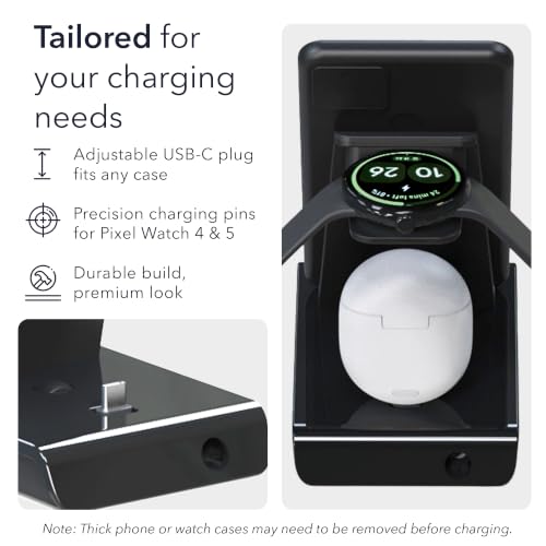 Wasserstein 3-in-1 Charging Station for Pixel, Buds, and Pixel Watch 4 & 5