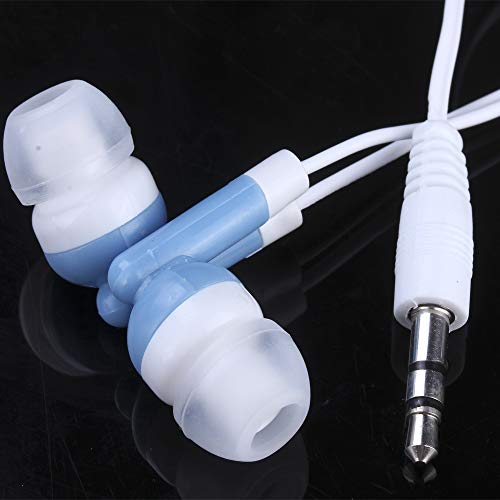 CN-Outlet Wholesale Earbuds Bulk Headphones Individually Bagged 50 Pack for iPhone, Android, MP3 Player for Schools, Libraries, Hospitals (Blue) - color: Blue
