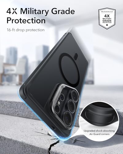 ESR for Samsung Galaxy S26 Ultra Phone Case with Stash Stand, Compatible with MagSafe, Military-Grade Protection, Magnetic Case for, Scratch-Resistant Back Cover, Frosted Black - color: Frosted Black