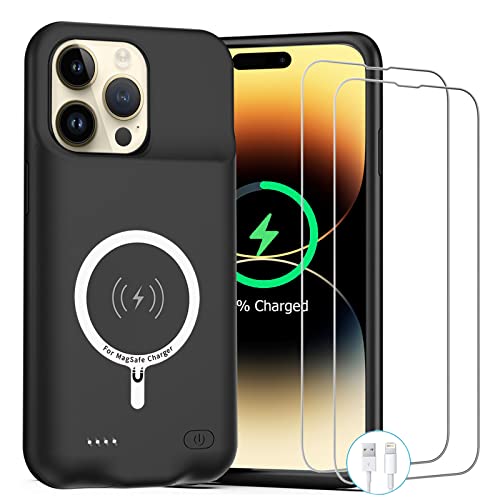 Battery Case for iPhone 14 Pro Max,Upgraded 12000mAh Rechargeable Portable Charging Case with Wireless Charging Compatible for iPhone 14 Pro Max (6.7inch) with Carplay Battery Pack Charger Case -Black - size: iPhone 14 Pro Max -12000mAh