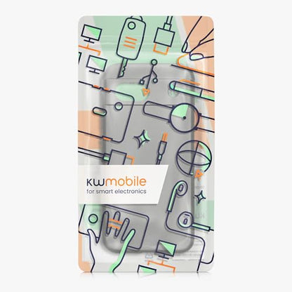 kwmobile Case Compatible with Google Pixel 8a Case -Soft TPU Back Phone Cover - with Metallic Look - Metallic Grey - color: Metallic Grey