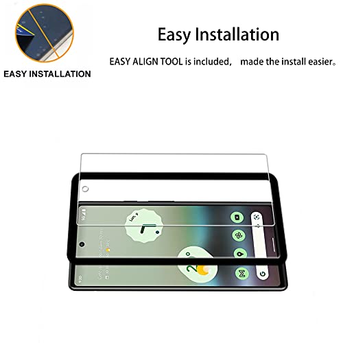 Easy Alignment Frame Designed For Google Pixel 6a 5G Tempered Glass Screen Protector 2-Pack Camera Lens Protector Film 2-Pack