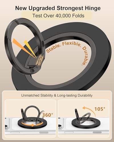 Phone Grip Stand, Magsafe Ring Holder for Apple 17 Pro Max 17 Pro 16 15 14