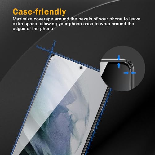 2 Pack Privacy Screen Protector for Samsung Galaxy S21+/S21 Plus With 2 Pack Camera Lens Protector, Anti Spy Tempered Glass Film, 9H Hardness, Black Protector, Anti-Scratch, Bubble Free - size: Galaxy S21+/S21 Plus FK22