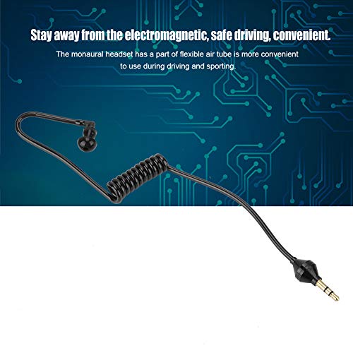 FILFEEL Monaural Wired Earpiece with Tube Lightweight Noise Isolating Earphone fit for Driving Sports Call Center Clear Sound