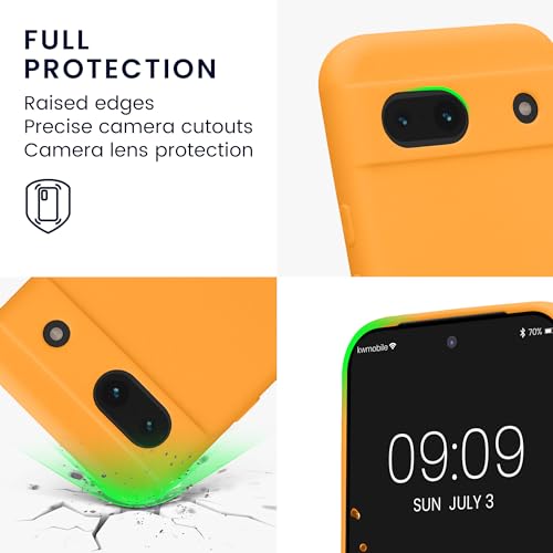 kwmobile Case Compatible with Google Pixel 8a Case - Protective Slim TPU Phone Cover - Soft Matte Finish - Fruity Orange - color: Fruity Orange
