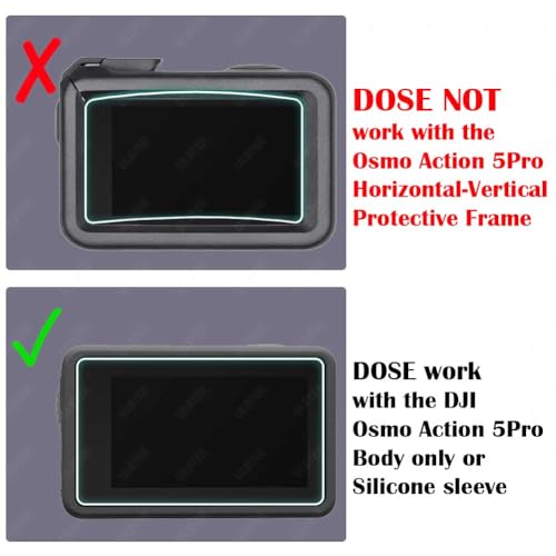 ULBTER Screen Protector for DJI OSMO Action 5 Pro + Lens cap Cover [6+2Pcs] - size: Action 5 Pro
