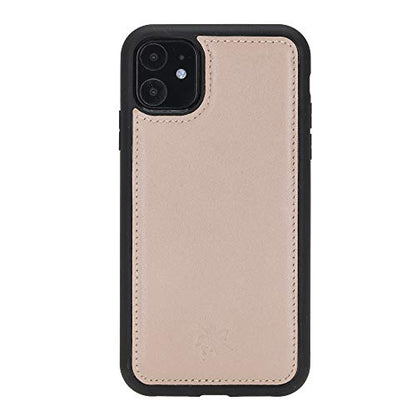 Venito Lucca Leather Case Compatible with iPhone 11 (6,1 inch) – Extra Secure with Padded Back Cover - Nude Pink - color: Nude Pink, size: iPhone 11