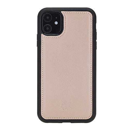 Venito Lucca Leather Case Compatible with iPhone 11 (6,1 inch) – Extra Secure with Padded Back Cover - Nude Pink - color: Nude Pink, size: iPhone 11