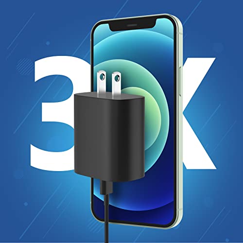 for iPhone 14 13 12 11 Fast Charger USB C Wall Charger [2-Pack] 10FT Fast Charging Cable Compatible with iPhones 14/14 Pro/14 Pro Max/Phone 13/12/11/X/8/7/6/iPad Pro/Mini,Black - color: Black, size: 10ft
