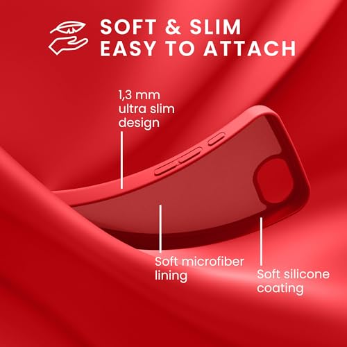kwmobile Case Compatible with Apple iPhone 17e / iPhone 16e Case - Slim Protective TPU Silicone Phone Cover - Classic Red - color: Classic Red, size: iPhone 17e / iPhone 16e