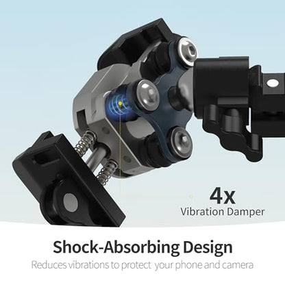 Bike Phone Holder with Vibration Dampener, Aluminum,for 4.7-7''Phone