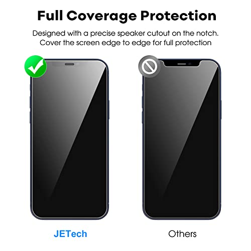 JETech Full-Coverage Screen Protector for iPhone 12/12 Pro, 3-Pack - size: iPhone 12/12 Pro