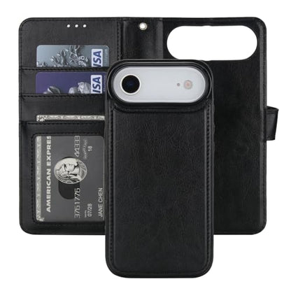 Bocasal Detachable Wallet Case Card Holder for iPhone 17 Air, Black - color: Black