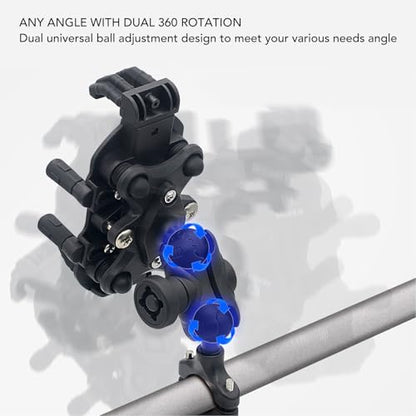Motorcycle Phone Mount with Vibration Dampener High Speed Secure Lock Adjustable for Scooter ATV 4.9 to 8.1In Smartphones