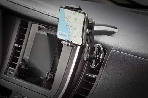 Scosche VP2M-SP Universal Freeflow Vent/Dashboard Phone Holder for Car, 2-in-1 Portable, Adjustable Non-Magnetic Mobile Device Stand with 360° Rotation, Vent Clips and Quick Grip Universal Mount Head - size: 1 Pack, style: FreeFlow Dash / Vent