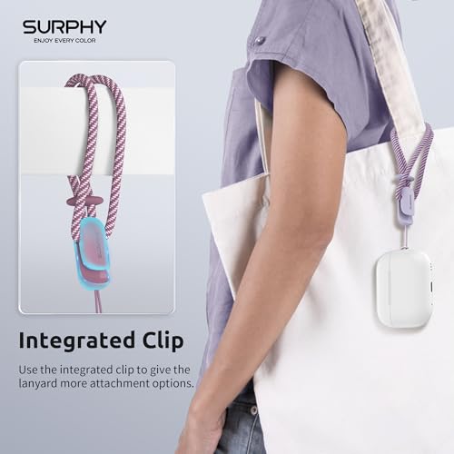 SURPHY 2 Pack Phone Lanyard, Phone Wrist Strap for Case, Camera Wrist Strap - color: Lilac & Lilac Purple