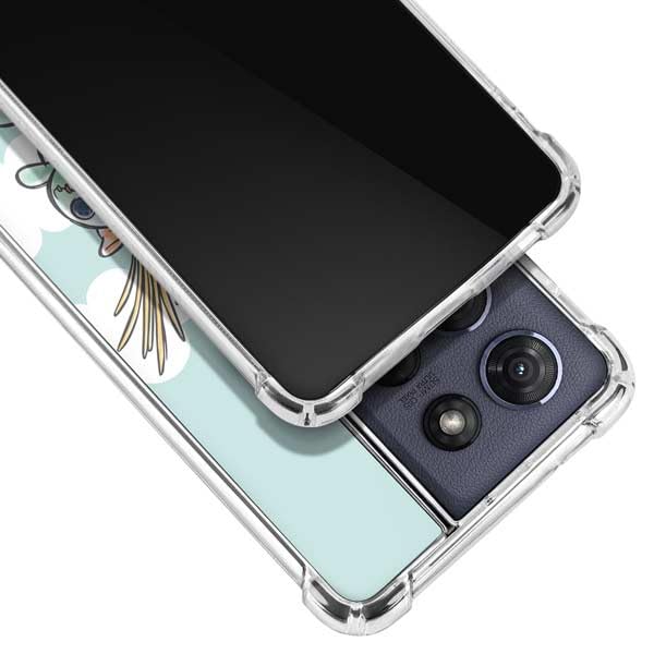 Skinit Clear Phone Case Compatible with Moto G Power 5G (2025) - Officially Licensed Disney Lilo and Stitch Stitch and Scrump Design - color: Blue - STCHDS01