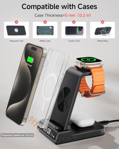 Wireless Charger for iPhone 18 Pro/18 Pro Max/17/16/15/14/13/12/11/X Series - color: Black