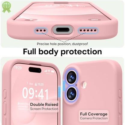 LOVE 3000 Magnetic for iPhone 17 Case Premium Silicone, Pink Sand - color: Pink Sand, size: iPhone 17 6.3inch