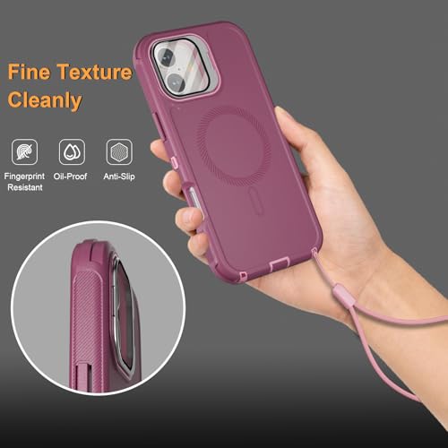 Follaroma for iPhone 16 Case,Magnetic,Heavy Duty Case,6.1'',Purple-Pink - color: Purple-pink, size: iPhone 16 6.1''
