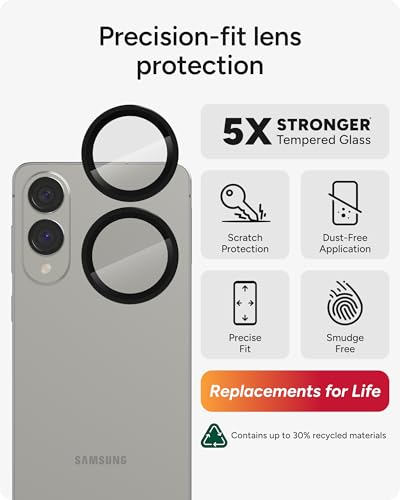 ZAGG Glass Elite Anti-Reflective Samsung Galaxy S25 Edge Camera Lens Protector – Anti-Glare Technology, Maximum Impact & Scratch Resistance, Smudge-Free Surface, Recycled Materials - color: Black, size: Samsung Galaxy S25 Edge